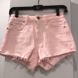 Pink Denim Shorts